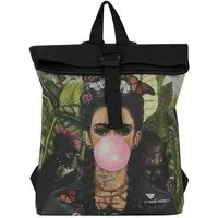 NEW REBELS Cityrucksack kleiner Roll Up RollTop Kurier Rucksack Mart Los Angeles, wasserabweisendes Planenmaterial, Motiv Bubble Gum