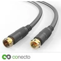 conecto conecto HQ SAT Antennenkabel - 4K UHD 1080p FULL HD HDTV 3D - (F-Steck SAT-Kabel, (100 cm)