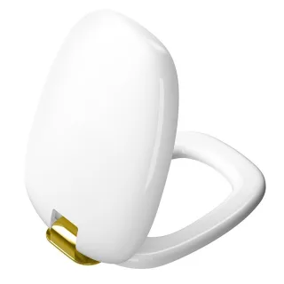 VitrA Plural WC-Sitz mit Absenkautomatik Duroplast Weiß Hochglanz/Gold,126-003-019 126-003-019
