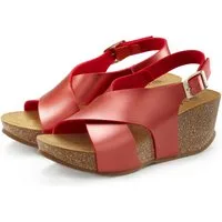LASCANA Sommerschuh Sandalette Sommerschuh mit Keilabsatz und Korkfußbett