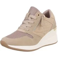 Ital-Design Damen Low-Top Freizeit Sneaker (88577352) Keilabsatz/Wedge Sneakers Low in Beige