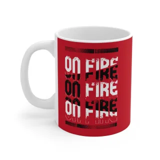 COVRZ Personalisierter Feuerwehr-Keramikbecher für Helden Dunkelgrün 11oz