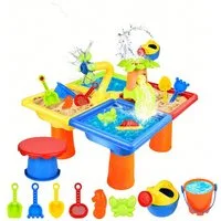 CLTYQ Sandform-Set 4 IN 1 Sand Wasserspieltisch, Schneespielzeug Strandspielzeug, (10-tlg), Reise Sandspielzeug,Sommer Sand Spielzeug für Mädchen Junge