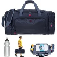 ELEPHANT Sporttasche groß Saunatasche Reisetasche Trainer XL 69 cm, 55 Liter Gym Tasche Fußballtasche XXL + Trinkflasche