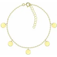 ALEXANDER YORK Silberarmband PLÄTTCHEN in Gold, 925 Sterling Silber