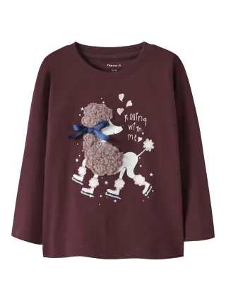 NAME IT - NMFRAKERNA LS TOP BOX burgundy - Gr. - 92