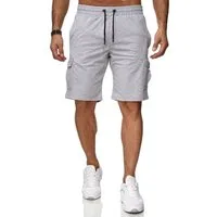 Reslad Sweatshorts Reslad Kurze Hose Herren Cargo Bermuda Shorts Jogginghose Sport-Hose (1-tlg) Sweatshorts Jogginghose mit Cargo-Taschen