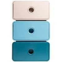 EXACOMPTA Aufbewahrungsbox 3x Ablagemodul Tiny Box, 1 Schublade, Skandi - Farben sortiert 315406D, Schubladenboxen