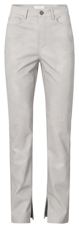 Yaya - Hose aus Nubuk-Kunstleder grau - Gr. - 40