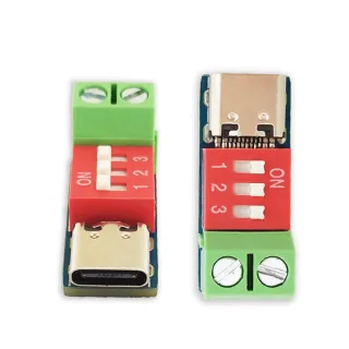 USB-C PD Trigger Board Module PDSink PD Decoy QC PD Fast Charging Test Board Adjustable Voltage 5~20V Dial Code Adjustme