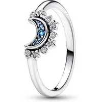 Pandora Silberring Damen-Himmlischer Blau Funkelnder Mond