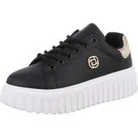 Ital-Design Damen Low-Top Freizeit Sneaker (88519211) Flach Sneakers Low in Schwarz