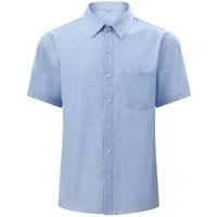 Allthemen Kurzarmhemd Herren Business Leinenhemd mit Reverskragen Kurzarm Elegant