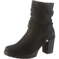 Rieker Winterstiefelette, Boots, Trichterabsatz, Warmfutter, mit gerafftem Schaft