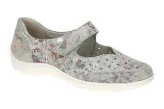 Waldl?ufer 496325 HENNI Damenschuhe Ballerina Mary Jane grau stein Bequemes K...