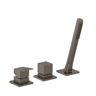 KLUDI-DECUS Wannenfüll- und Brause-Einhandmischer 3-Loch entf. Befüllung Brushed Gunmetal 54447N275