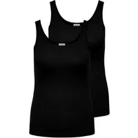 ONLY CARMAKOMA Tanktop CARTIME TANK TOP 2 PACK (Packung, 2-tlg)