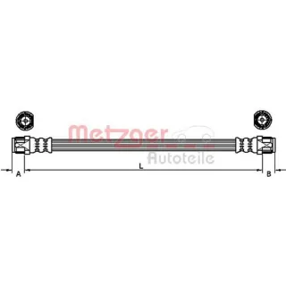 Metzger Bremsschlauch hinten Citroen Peugeot 4110224