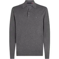 Tommy Hilfiger Polokragenpullover PIMA ORG CTN CASHMERE LS Flag-Stickerei auf Brust