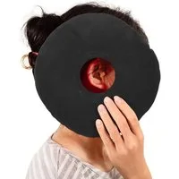 LuxusKollektion Ringkissen Ohrkissen Piercing Donut Loch Seitenschläfer Black