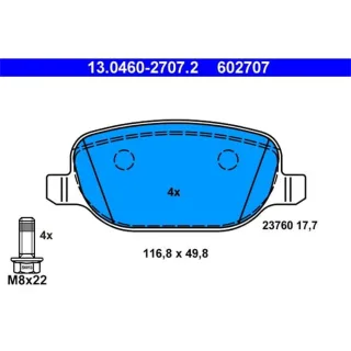 ATE Bremsbel?ge hinten Alfa Romeo 159 Brera Spider Lancia Thesis