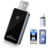 OYLCDI 4-in-1 Wireless CarPlay und Android Auto Adapter, Adapter Plug und Play,mit Bildschirmspiegelungsfunktion, zu USB Typ A, Kompatibel, mit iOS 10+/Android 11+ und Fahrzeugen mit kabelgebundenem CarPlay