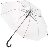 BURI Stockregenschirm Automatik Regenschirm transparent 88cm Stockschirm Schirm durchsichtig