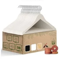 Blumtal Kleiderbügel Kleiderbügel Holz mit 360° drehbarem Metallhaken, (50-tlg), Zedernholz Mottenschutz mit Anti-Rutsch-Schicht & Einkerbungen