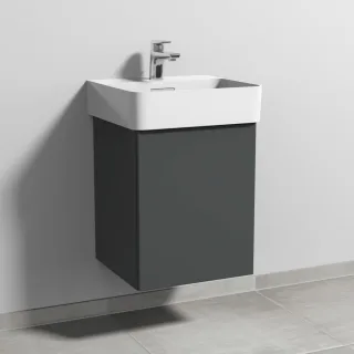 Sanipa 3way Waschtischunterbau zu Laufen VAL Waschtisch mit 1 Tür, Anthrazit-Matt SM82022
