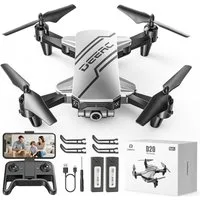 DEERC Mini, mit 1080P Kamera für Kinder, optischem Fluss, faltbar Drohne (FPV-Übertragung & Smarte Steuerung, bis 20min Flugzeit)