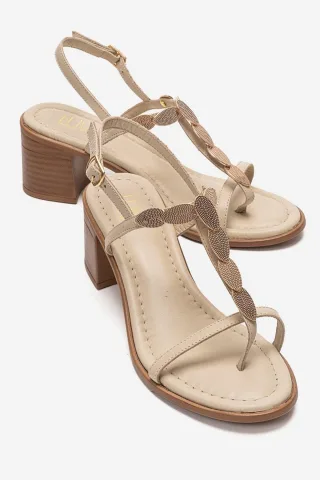 Serona Leder Blockabsatz Sandale