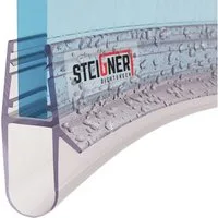 STEIGNER Duschdichtung 30cm Vorgebogene Ersatzdichtung für Runddusche, L: 30 cm, (1 Stück Packung, Einzeldichtung), Glasstärke 5/6/ 7/8 mm Model: UK17