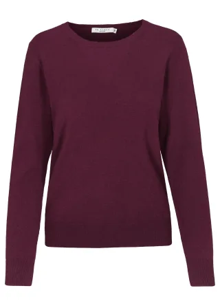 IN LINEA - NOS Pullover, Rundhals 448 cherry - Gr. - 44