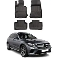 OMAC Auto-Fußmatten für Mercedes GLC X253 C253 2015-2022 Schwarz 4 tlg TPE (4 St), für Mercedes GLC X253 C253 2015-2022 Mercedes GLC X253 C253 2015-2022, Antirutsch,Wasserfest,Einfache Installation