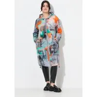 Angel of Style Sommerjacke Mantel Alloverdruck Kapuze Langarm