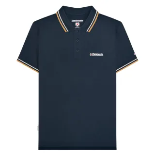 Lambretta - "SS25" Poloshirt für Herren (Marine/Holzasche/Tabak)