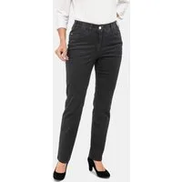 GOLDNER Bequeme Jeans Kurzgröße: Denimhose mit Stretchkomfort Stretchhose mit elastischem Bund, Taschen und Knöchellänge
