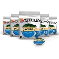TASSIMO Kaffee Kapseln Jacobs Caffè Crema Mild XL T Discs 5 x 16 = 80 Getränke, (Packung, 5er Pack)