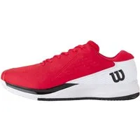 Wilson Rush Pro Ace Clay/Sandplatz (Stabilität, 2E/weit) 2025 rot/weiss Tennisschuh
