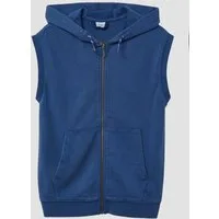 s.Oliver Sweatjacke Indoor-Weste Gewaschene Sweat-Weste mit Kapuze