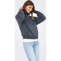 ONLY Kapuzensweatshirt ONLBEST L/S HOOD SWT NOOS Materialmix, regular fit
