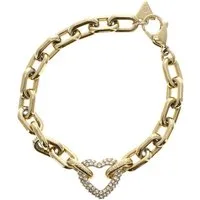 Guess Gliederarmband Pave Heart Chain Bracelet