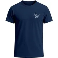 Neverless Print-Shirt Herren T-Shirt mit Dino Print – Lustiges T-Rex Logo auf der Brust – mit Print