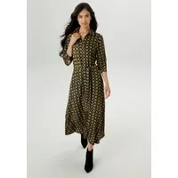 Aniston SELECTED Midikleid (2-tlg) mit Retromuster und abnehmbarem Bindeband