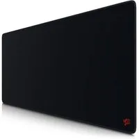 Titanwolf Gaming Mauspad XXL Speed Mousepad 900 x 400 x 3 mm, große Tischunterlage, rutschfest, abwaschbar, Geschwindigkeit & Präzision, Icon rot