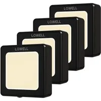 LQWELL LED Steckdosenleuchte Nachtlicht Steckdose Faltbar mit Dämmerungssensor, LED fest integriert, Nachtlampe Einstellbare Helligkeit, Automatisch Steckdosenlicht, Orientierungslicht Warmweiß, Bewegungsmelder, 1/2/3 Stück LED Nachtlicht Kinder