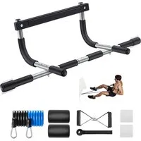 SURFOU Klimmzugstange Türrahmen, verdickter Stahl 200 kg, Multifunktionale Pull Up Bar, Für Klimmzüge, Liegestütze, Muscle-Ups, werkzeuglose Klemmmontage