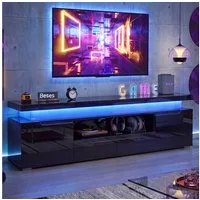 Simurq Lowboard TV-Schrank,Hochglanz-Fernsehschrank mit RGB-LED (1 St., für Fernseher bis 75 Zoll), TV-Schrank mit Schubladen und Ladefunktion