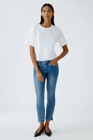 Oui - SVEHA T-Shirt reine Baumwolle optic white - Gr. - 42