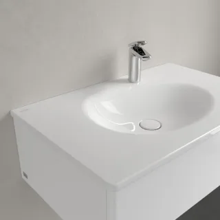 Villeroy und Boch Antao Schrankwaschtisch 4A7581R1 80x50cm, eckig, 1 Hahnloch, ohne Überlauf, weiß C-plus